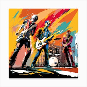 Rock Band Pop Art Canvas Print