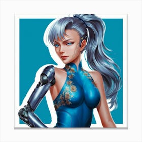 Robot Girl 4 Canvas Print