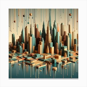 Abstract Cityscape 3 Canvas Print