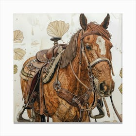 Horse With A Saddle Canvas Print