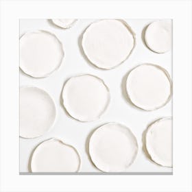 White Plates Canvas Print