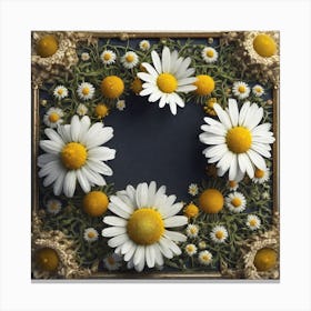 Daisy Wreath Canvas Print