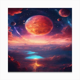 Planets In The Sky Canvas Print