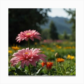 Dahlias 2 Canvas Print