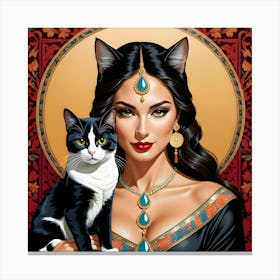 Cat Woman 7 Canvas Print