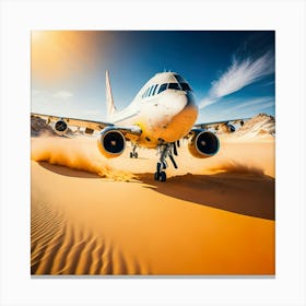Airplane Desert (12) Canvas Print