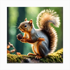 Squirrel In The Forest 289 Canvas Print