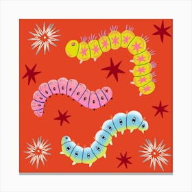 Cute Caterpillars Canvas Print