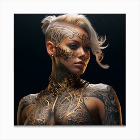 Tattooed Woman Canvas Print