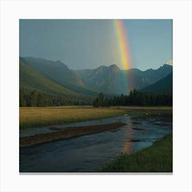 Rainbow In The Mountains Canvas Print