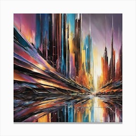 Abstract Cityscape 2 Canvas Print