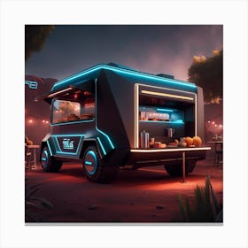 Futuristic Food Truck 1 Canvas Print