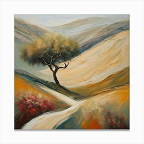 Abstract Lone Tree Canvas Print