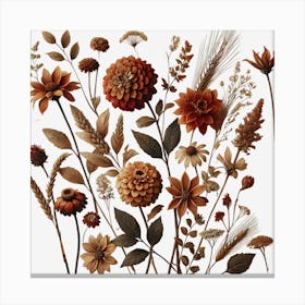 Boho Flowers 5 Canvas Print