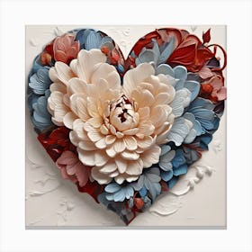 Heart Of Flowers Canvas Print