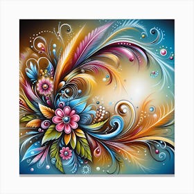 Abstract Floral Painting 3 Canvas Print