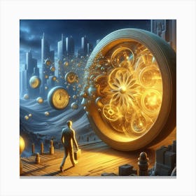 Clockwork City Canvas Print