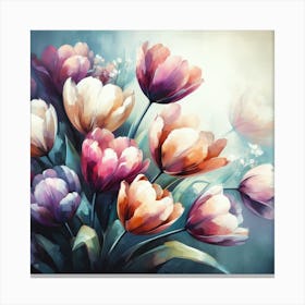 Tulips In A Vase 1 Canvas Print