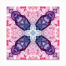 Pink Alcohol Ink Flower Pattern 5 Canvas Print