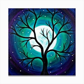 Moonlight Tree Canvas Print