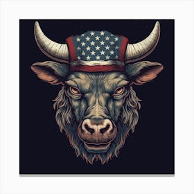 American Bull Head 1 Canvas Print