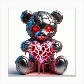 Teddy Bear With Broken Heart 1 Canvas Print