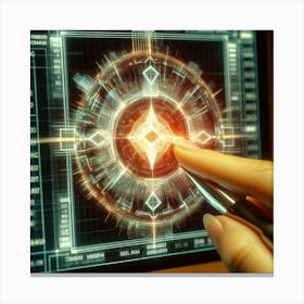 Futuristic Computer Screen 1 Canvas Print