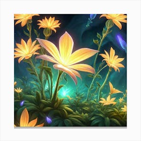 Flowers In The Night Canvas Print