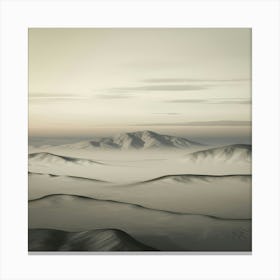 Minimalist background of Mountains In A Serene Horizon Canvas Print