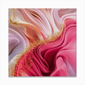 Abstract Pink And Gold 2 Canvas Print