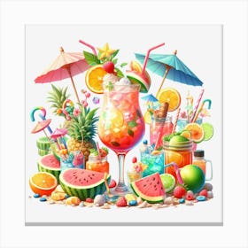 Tropical Drinks 7 Canvas Print