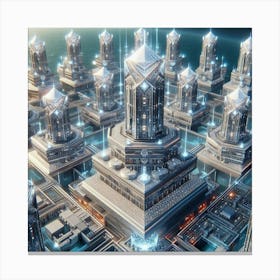 Futuristic City 68 Canvas Print