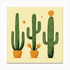 Cactus Illustration Art 32 Canvas Print