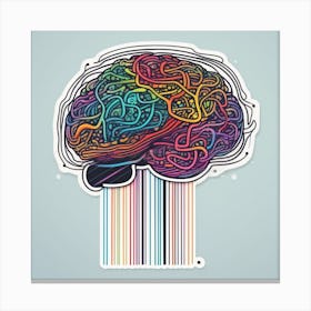 Barcode Brain Canvas Print