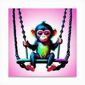 Swing Monkey Canvas Print