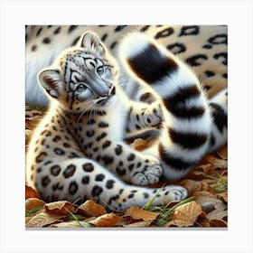Snow Leopard Cub 3 Canvas Print