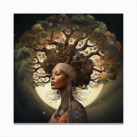 "Eternal Unity: Woman and the Arboreal Tree of Life” Leinwandbilder