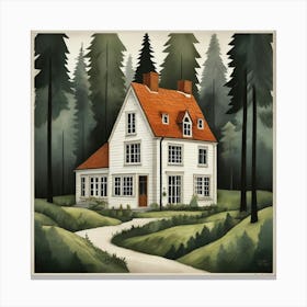 House In The Woods Canvas Print