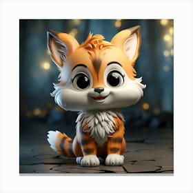 Pretty Cute Fox Canvas Print
