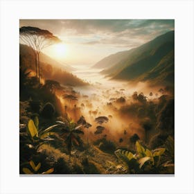 Sunrise In The Rainforest Canvas Print