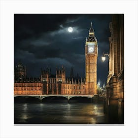 Big Ben At Night 1 Canvas Print