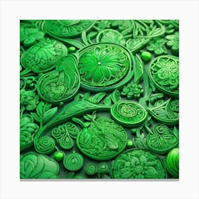 Green Art Canvas Print