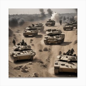 Iraqi Tanks Canvas Print