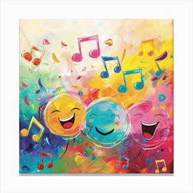 Happy Music Canvas Print