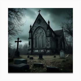 Haunted Church 4 Canvas Print