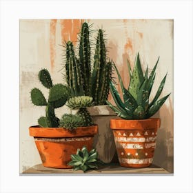 Cactus art Canvas Print