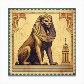 Egyptian Lion Canvas Print