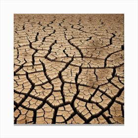 Dry And Cracked Desert Canvas Print