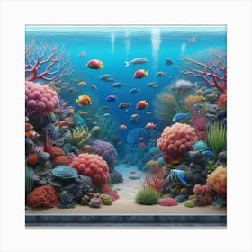 Coral Reef Aquarium Canvas Print