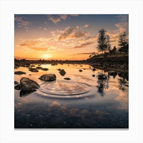 Sunrise At The Beach Canvas Print